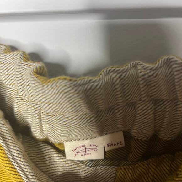 Tamaki Niime Skirt Short OS Powan Yellow Midi Japanese Artisanal Contemporary - Picture 4 of 7